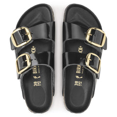 Arizona Big Buckle Natural Leather Patent - High Shine Black