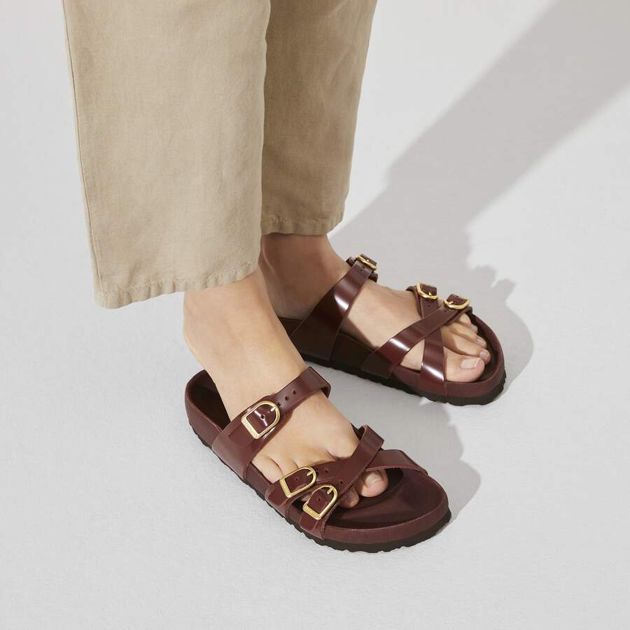 Franca Natural Leather Patent - High Shine Chocolate