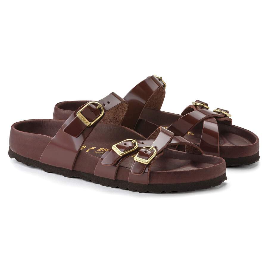 Franca Natural Leather Patent - High Shine Chocolate