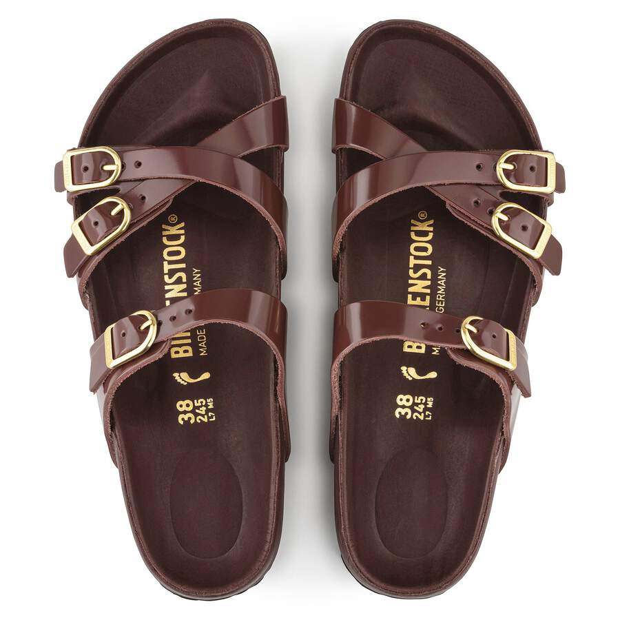 Franca Natural Leather Patent - High Shine Chocolate