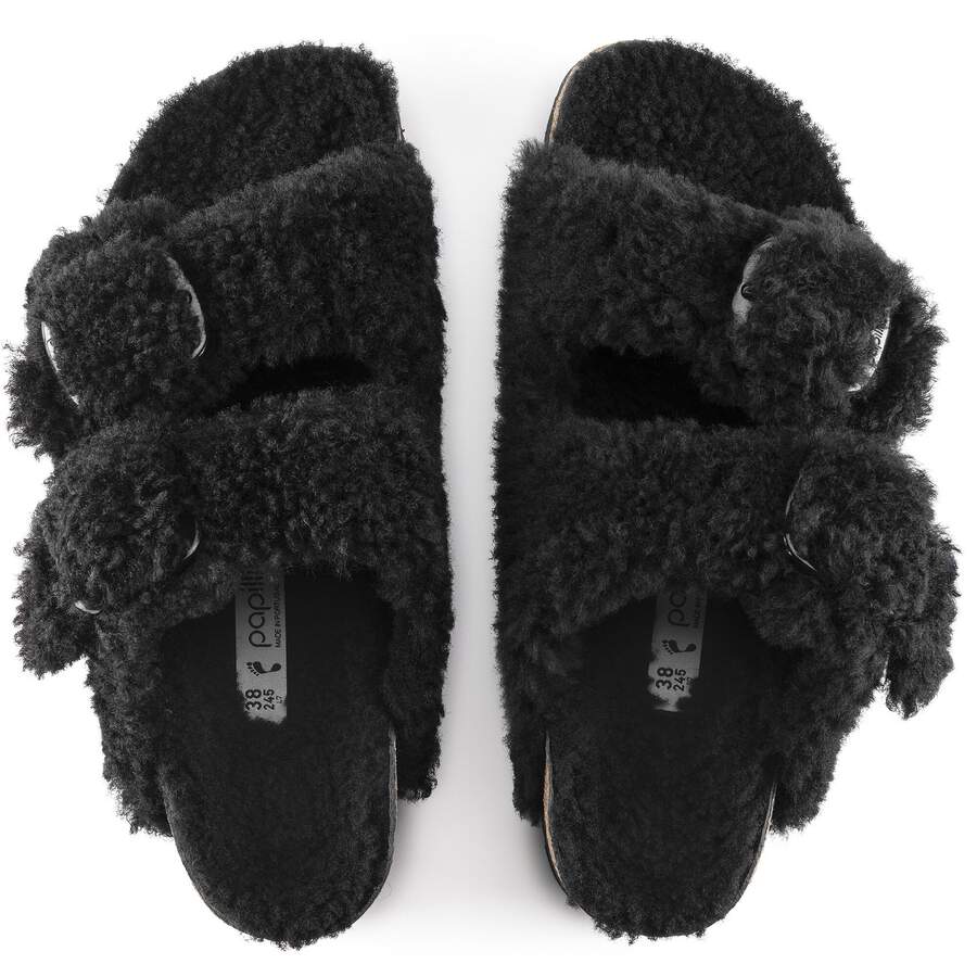 Arizona Big Buckle Shearling Fur - Teddy Black