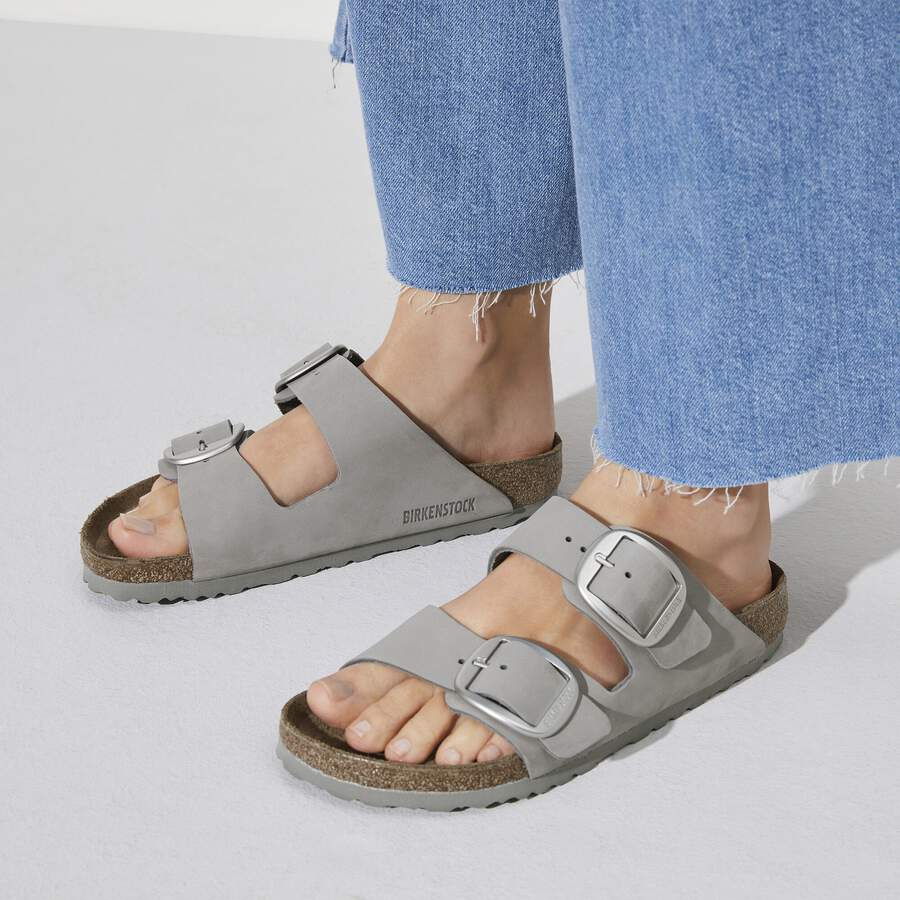 Arizona Big Buckle Nubuck Leather - Dove Gray