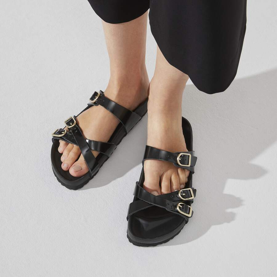 Franca Natural Leather Patent - High Shine Black