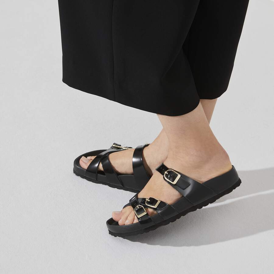 Franca Natural Leather Patent - High Shine Black