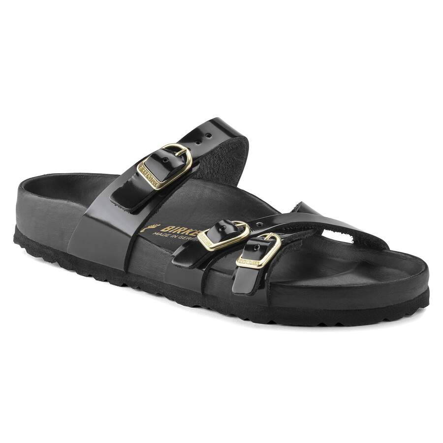 Franca Natural Leather Patent - High Shine Black