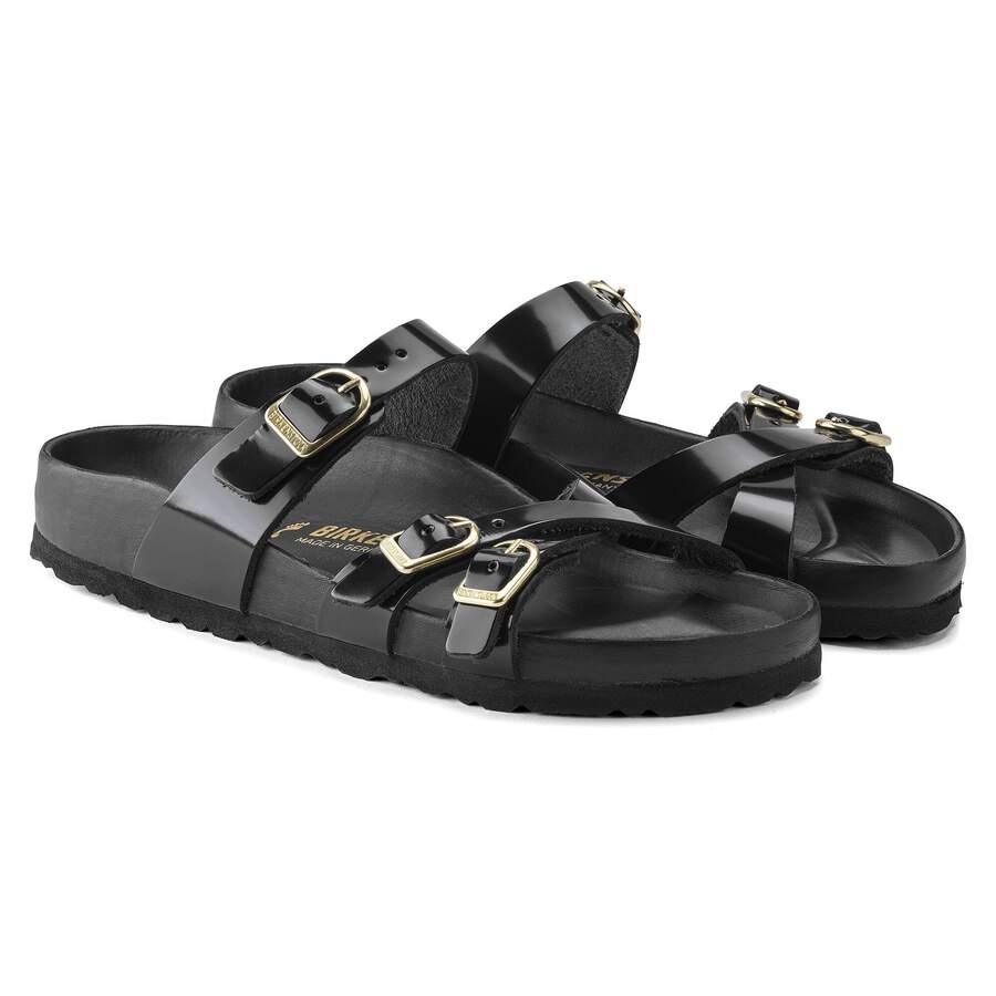 Franca Natural Leather Patent - High Shine Black