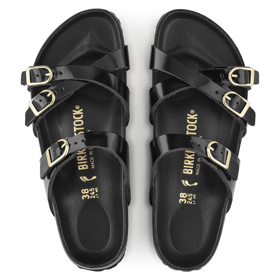 Franca Natural Leather Patent - High Shine Black