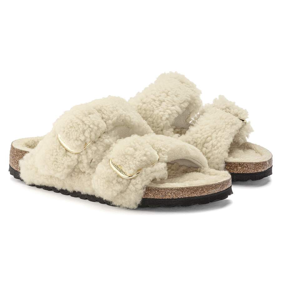 Arizona Big Buckle Fur - Teddy Eggshell