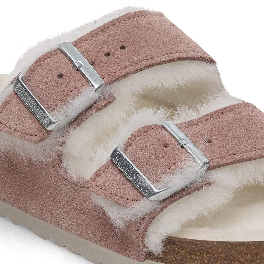 Arizona Shearling Suede Leather - Pink Clay