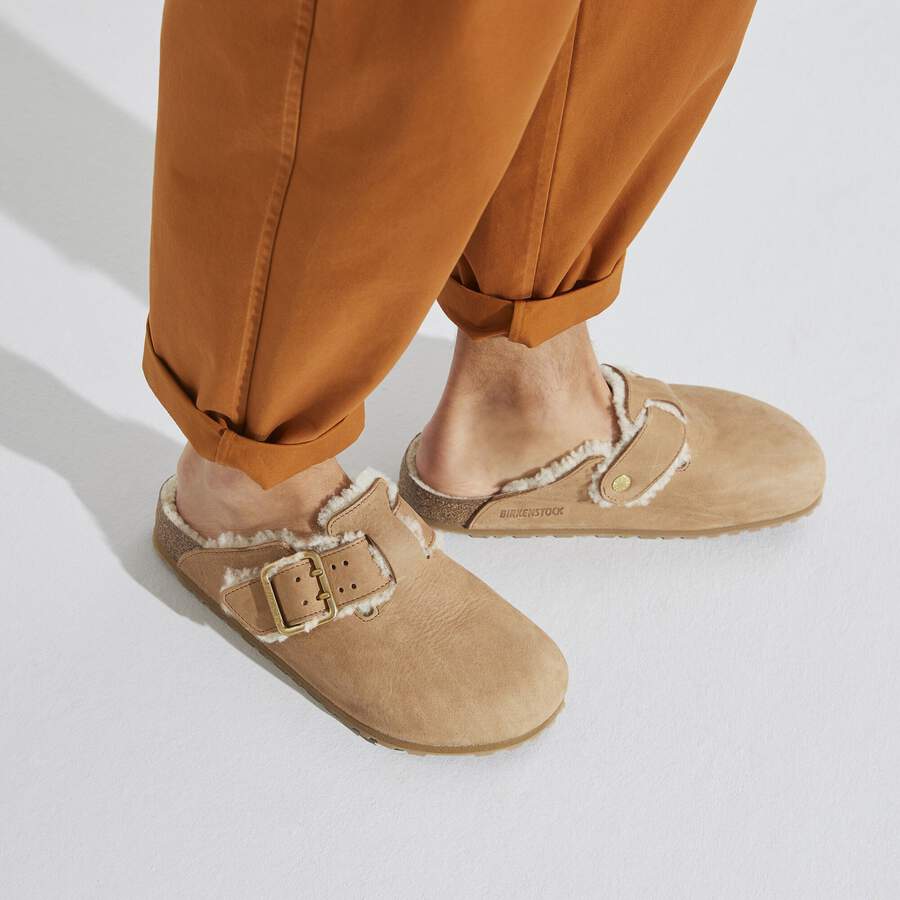 Boston Bold Shearling Natural Leather - Cognac