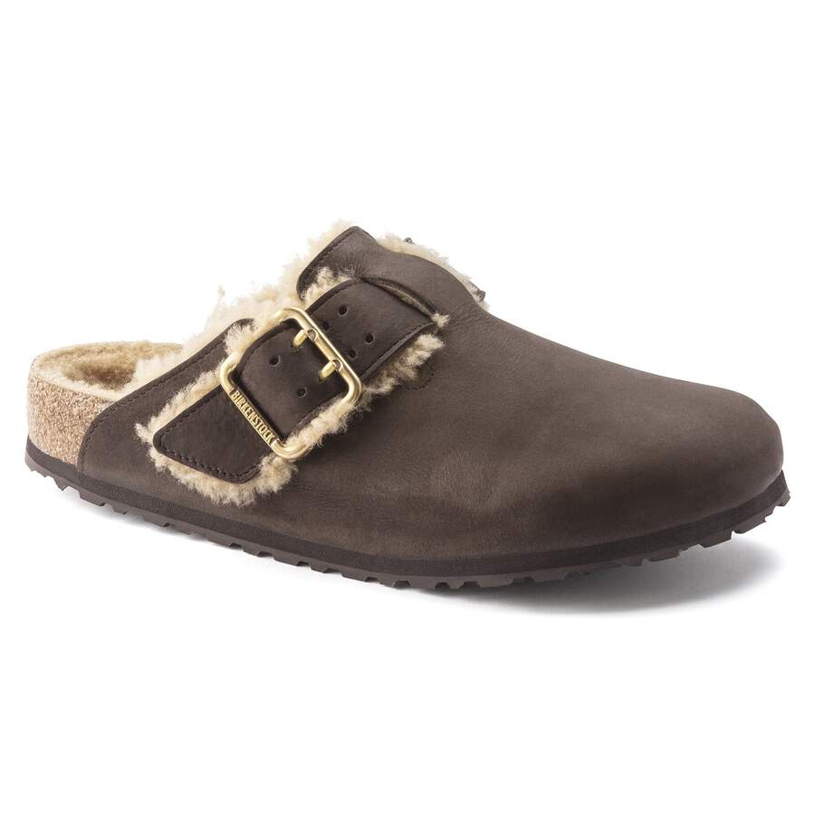Boston Bold Shearling Natural Leather - Espresso