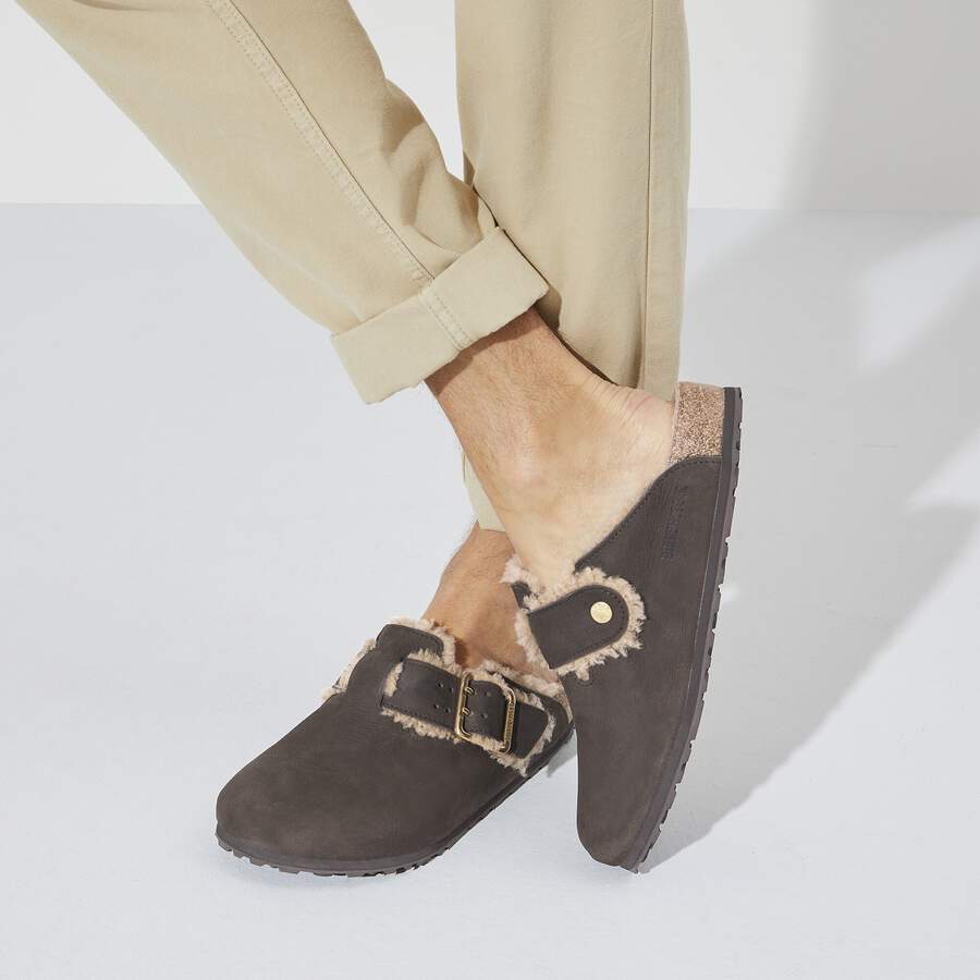 Boston Bold Shearling Natural Leather - Espresso