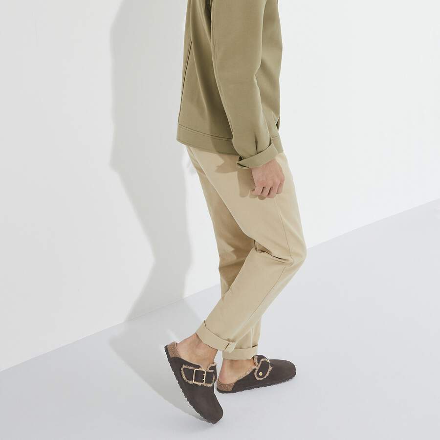 Boston Bold Shearling Natural Leather - Espresso