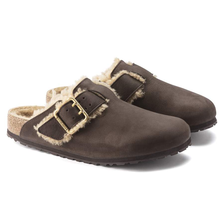 Boston Bold Shearling Natural Leather - Espresso