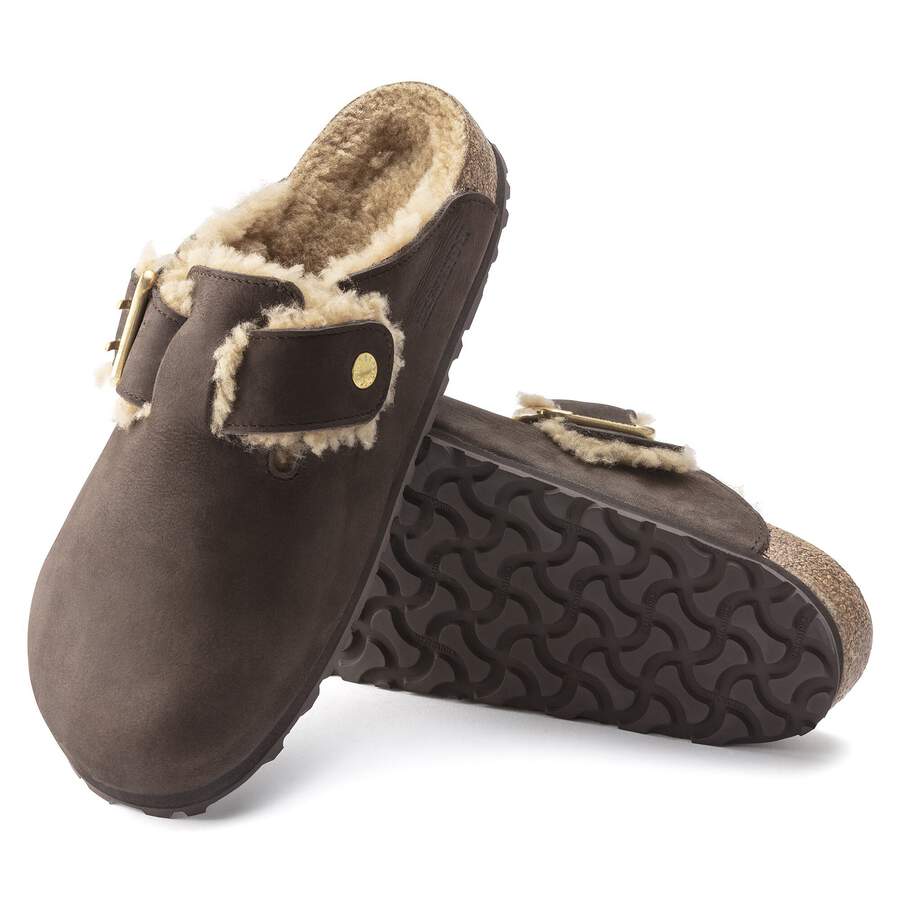 Boston Bold Shearling Natural Leather - Espresso