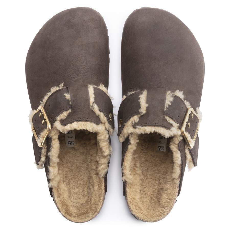 Boston Bold Shearling Natural Leather - Espresso