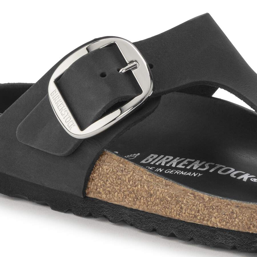 Gizeh Big Buckle Natural Leather Oiled - Black