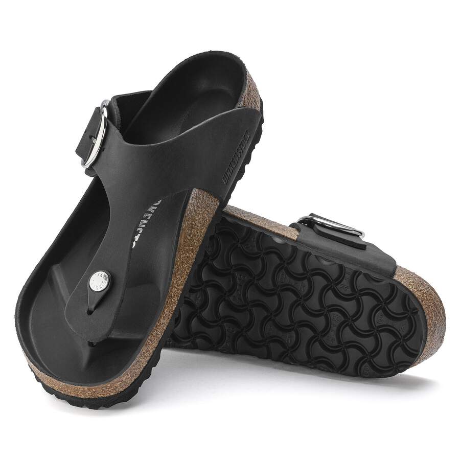 Gizeh Big Buckle Natural Leather Oiled - Black