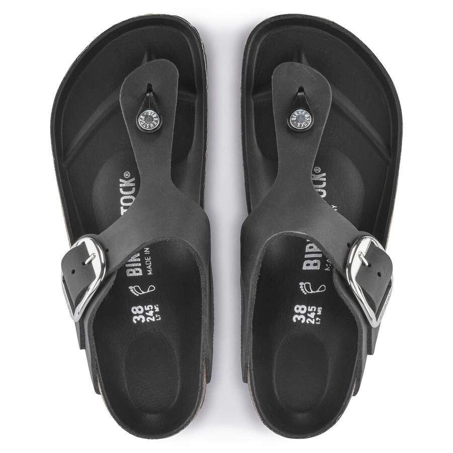 Gizeh Big Buckle Natural Leather Oiled - Black