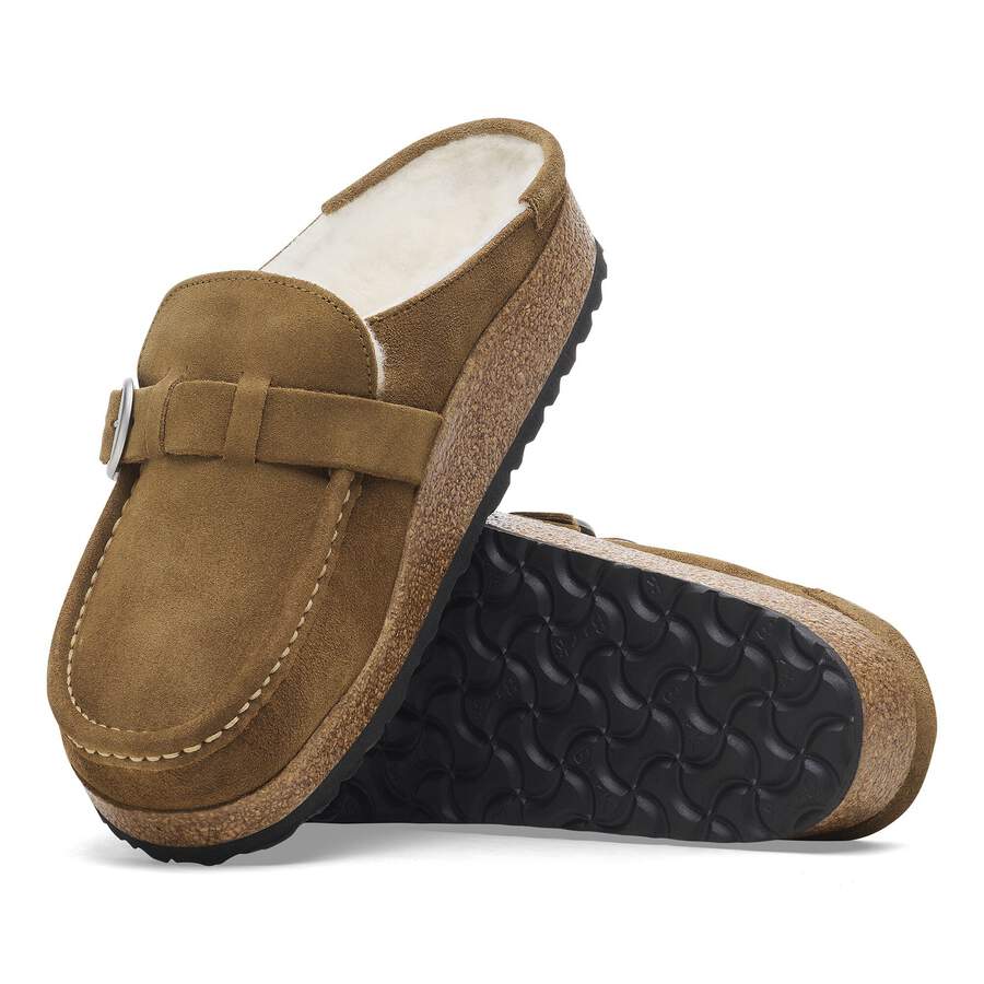Buckley Shearling Suede Leather - Dark Tea