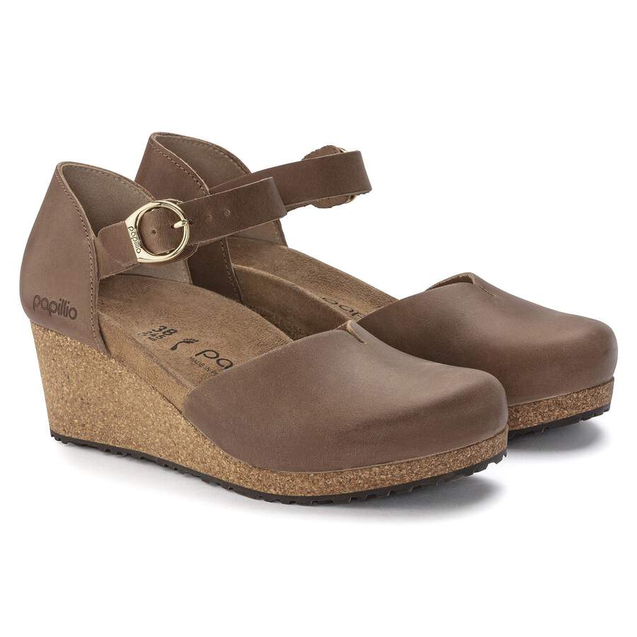 Mary Ring-Buckle Natural Leather - Cognac