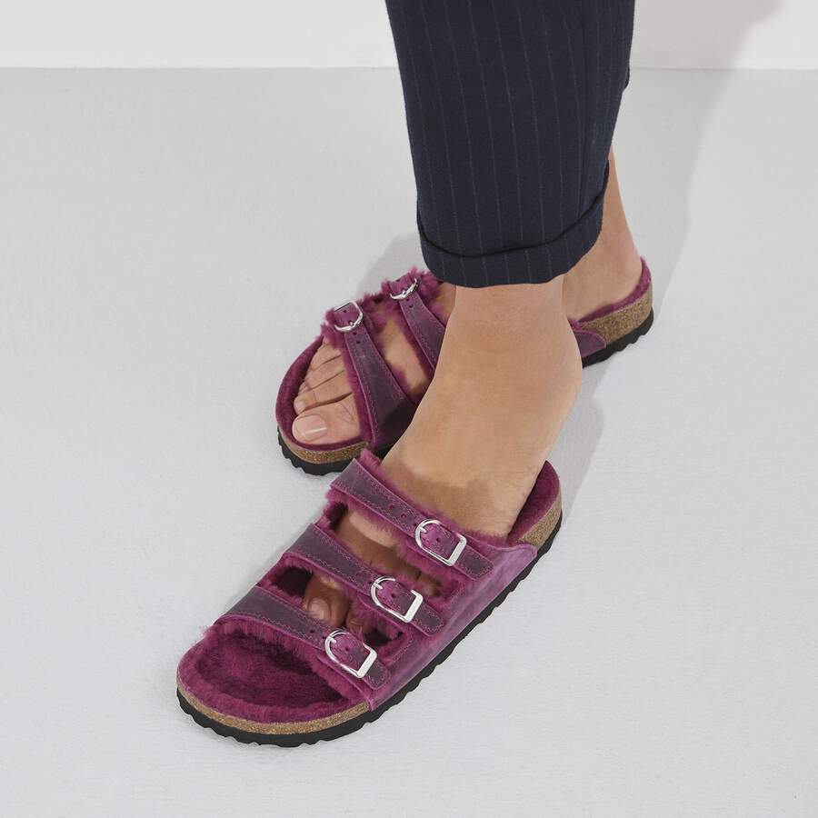 Florida Fresh Shearling Natural Leather Oiled - Festival Fuchsia