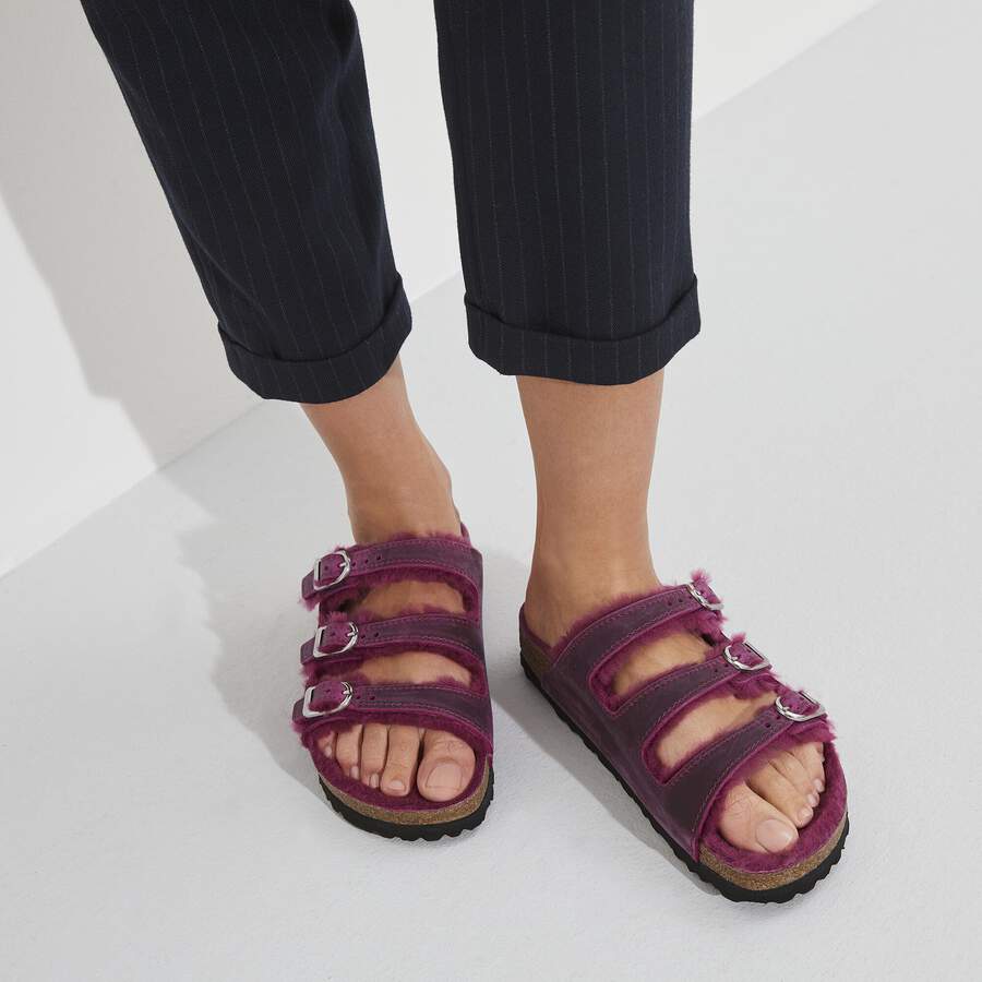 Florida Fresh Shearling Natural Leather Oiled - Festival Fuchsia