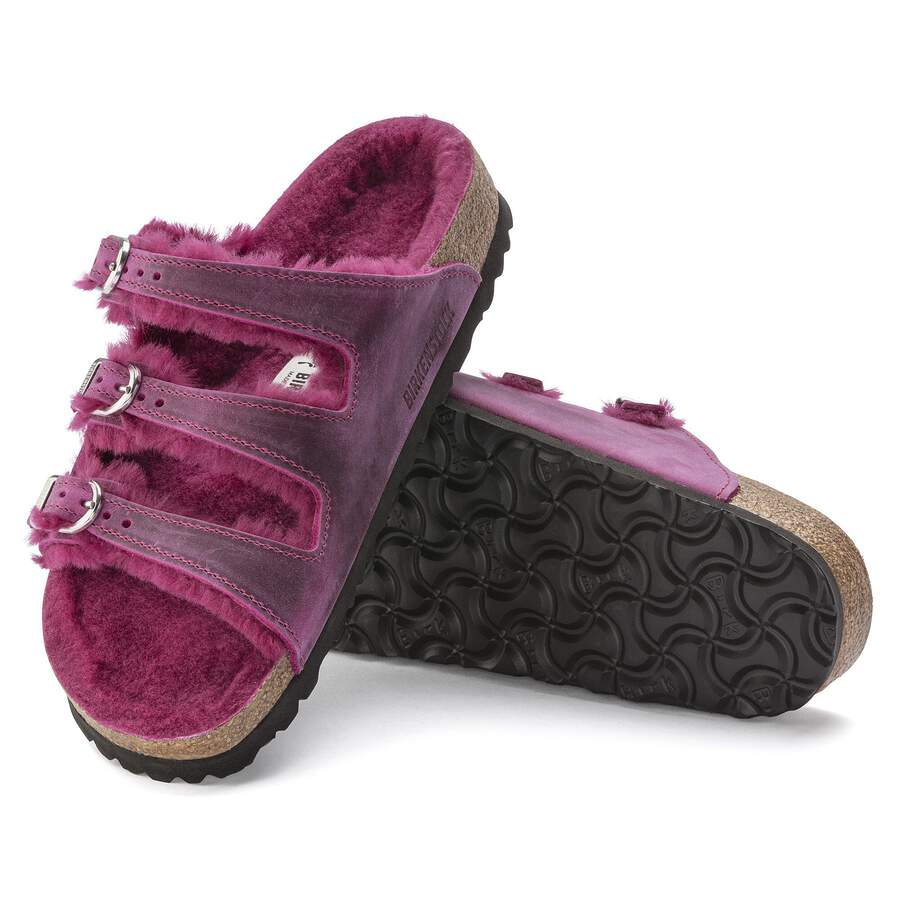 Florida Fresh Shearling Natural Leather Oiled - Festival Fuchsia