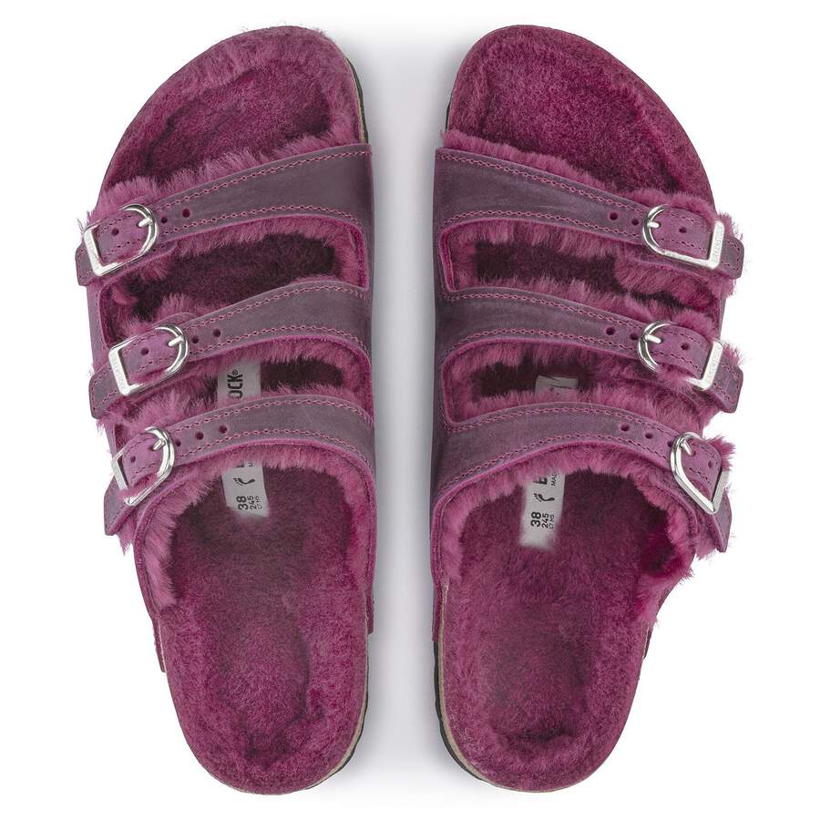 Florida Fresh Shearling Natural Leather Oiled - Festival Fuchsia