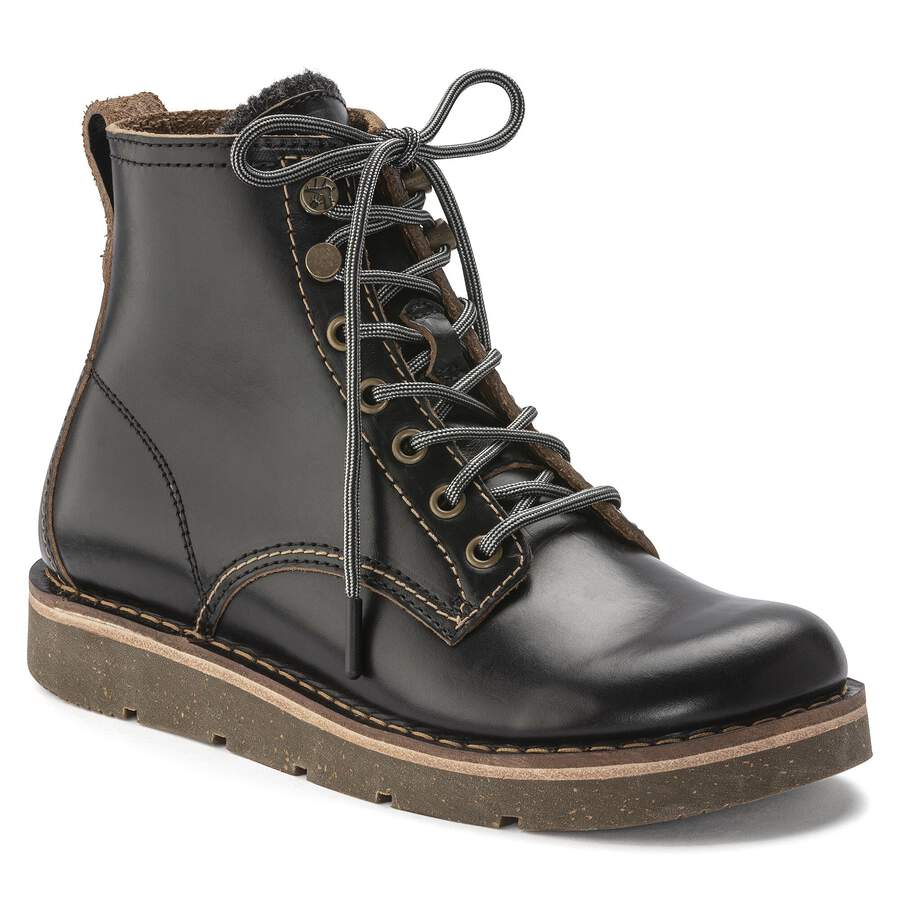 Birmingham Lace Women Natural Leather Oiled - Black
