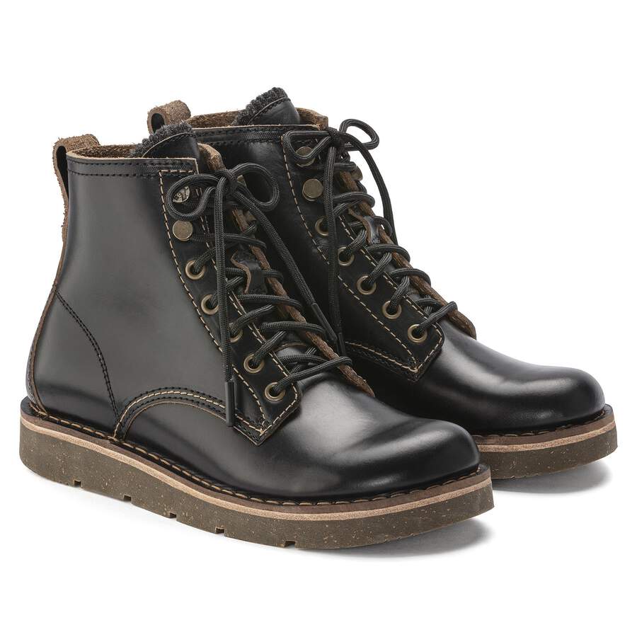 Birmingham Lace Women Natural Leather Oiled - Black