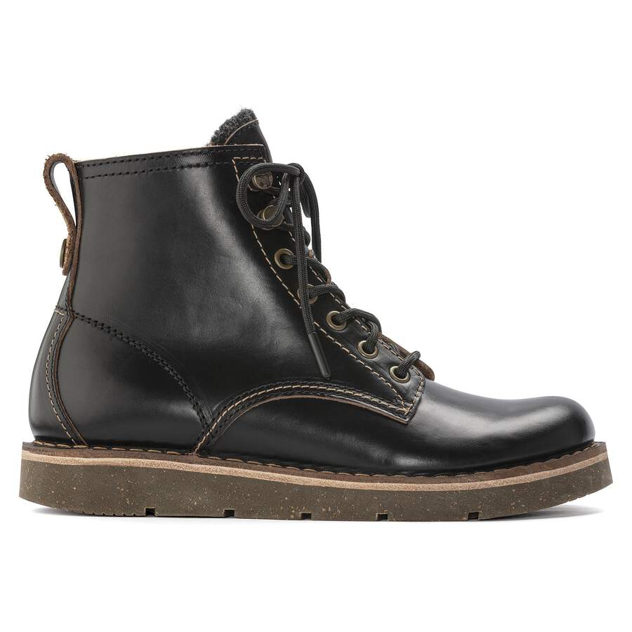 Birmingham Lace Women Natural Leather Oiled - Black