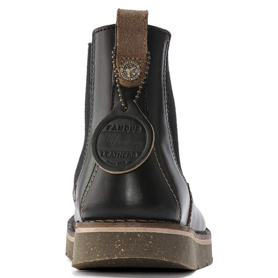 Birmingham Slip On Men Natural Leather Oiled - Black