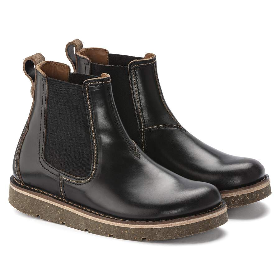 Birmingham Slip On Men Natural Leather Oiled - Black