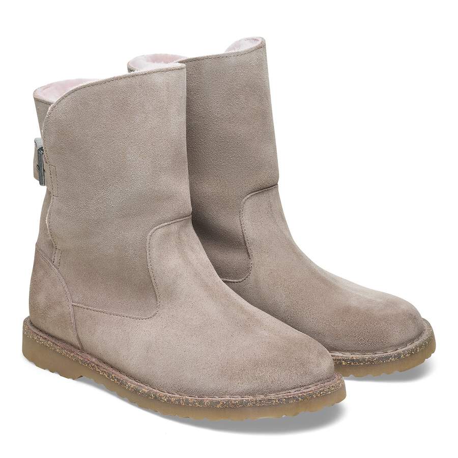 Uppsala Shearling Suede Leather - Gray Taupe
