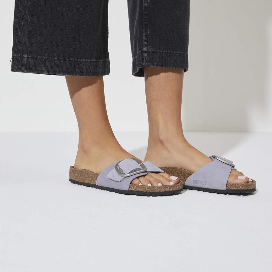 Madrid Big Buckle Nubuck Leather - Purple Fog