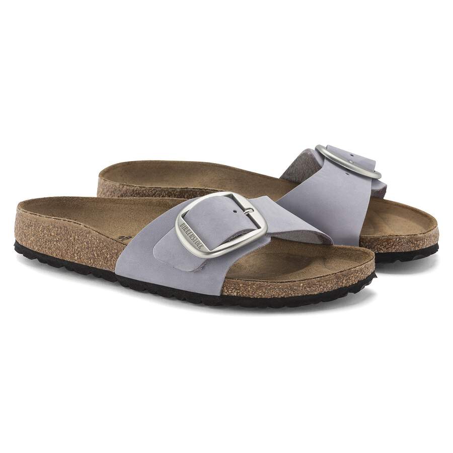 Madrid Big Buckle Nubuck Leather - Purple Fog