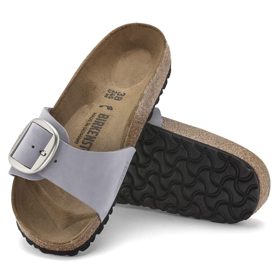 Madrid Big Buckle Nubuck Leather - Purple Fog