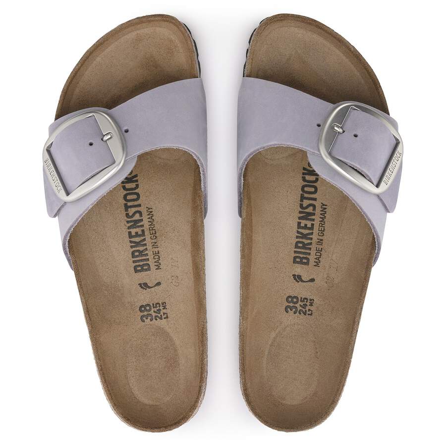 Madrid Big Buckle Nubuck Leather - Purple Fog