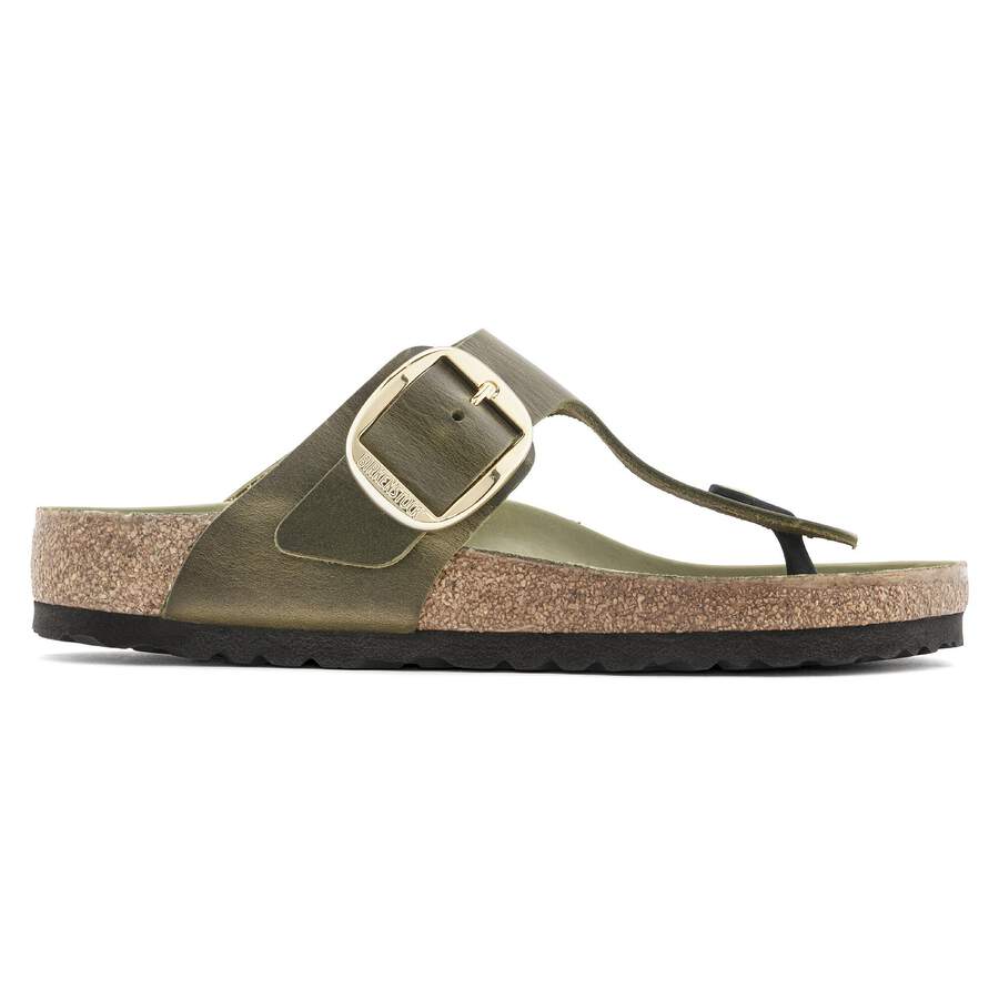 Gizeh Big Buckle Natural Leather Oiled - Olive Green