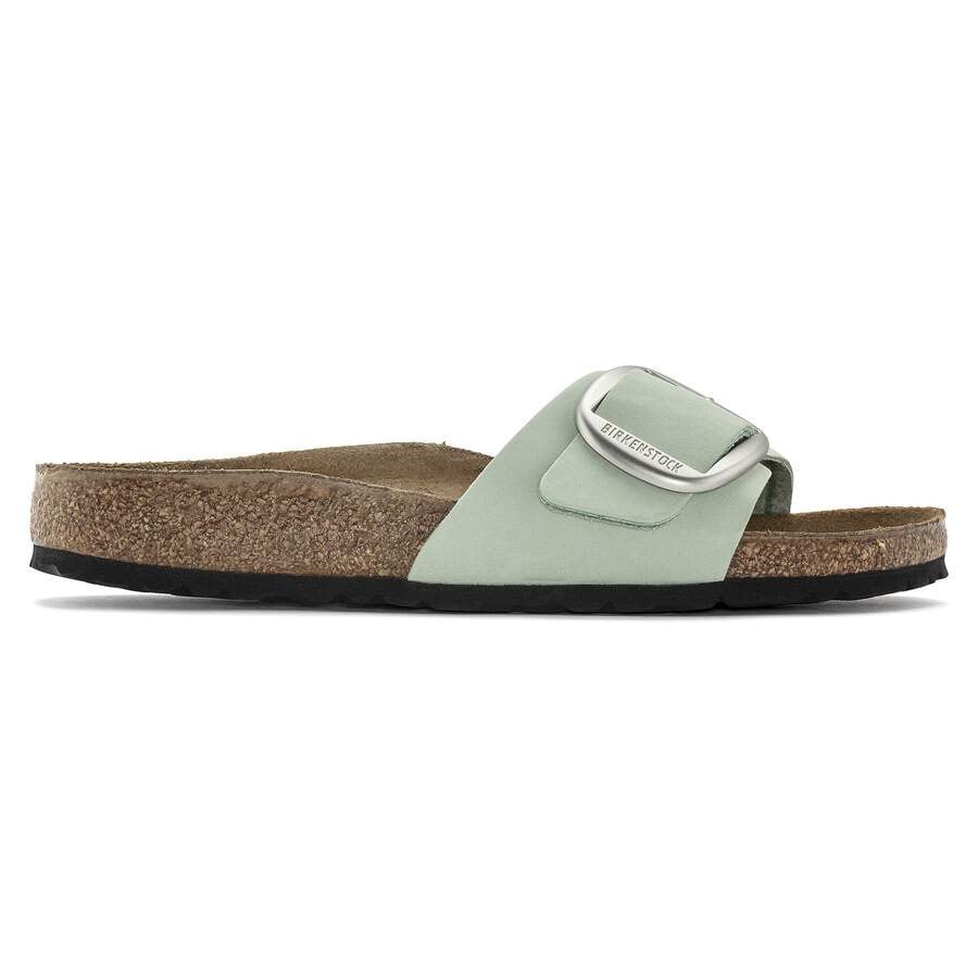 Madrid Big Buckle Nubuck Leather - Matcha