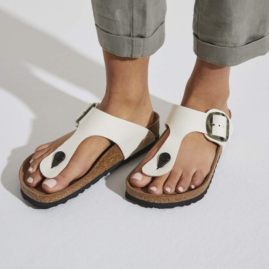 Gizeh Vegan Big Buckle Textile - Eggshell