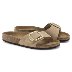 Madrid Big Buckle Natural Leather Nubuck - Sandcastle