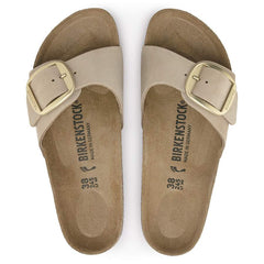 Madrid Big Buckle Natural Leather Nubuck - Sandcastle