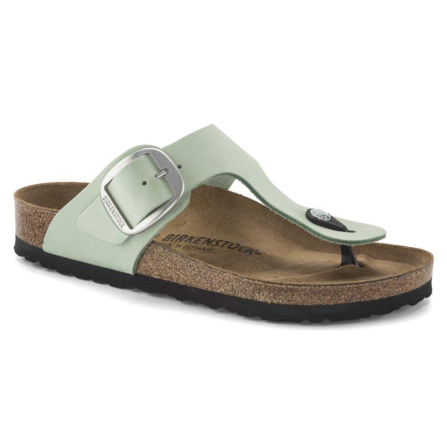 Gizeh Big Buckle Nubuck Leather - Matcha
