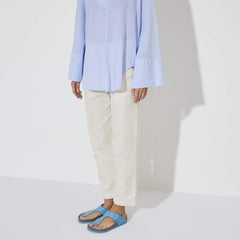 Gizeh Big Buckle Natural Leather Patent - High Shine Sky Blue