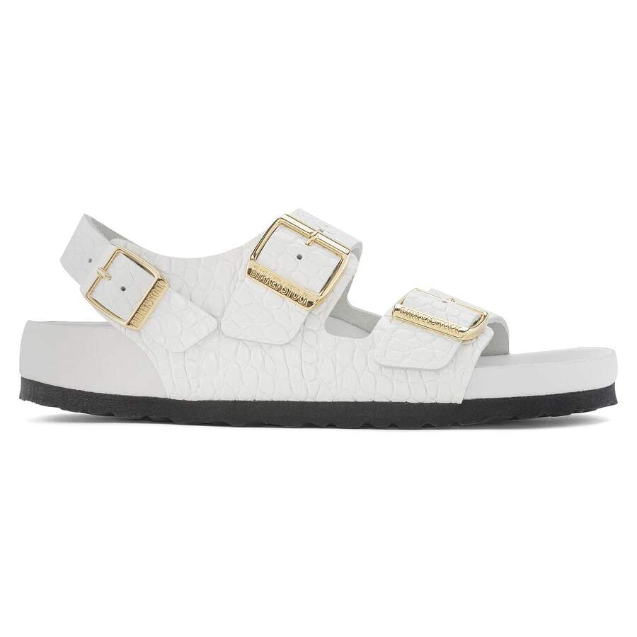 Milano Rivet Logo Natural Leather Embossed - Emboss white