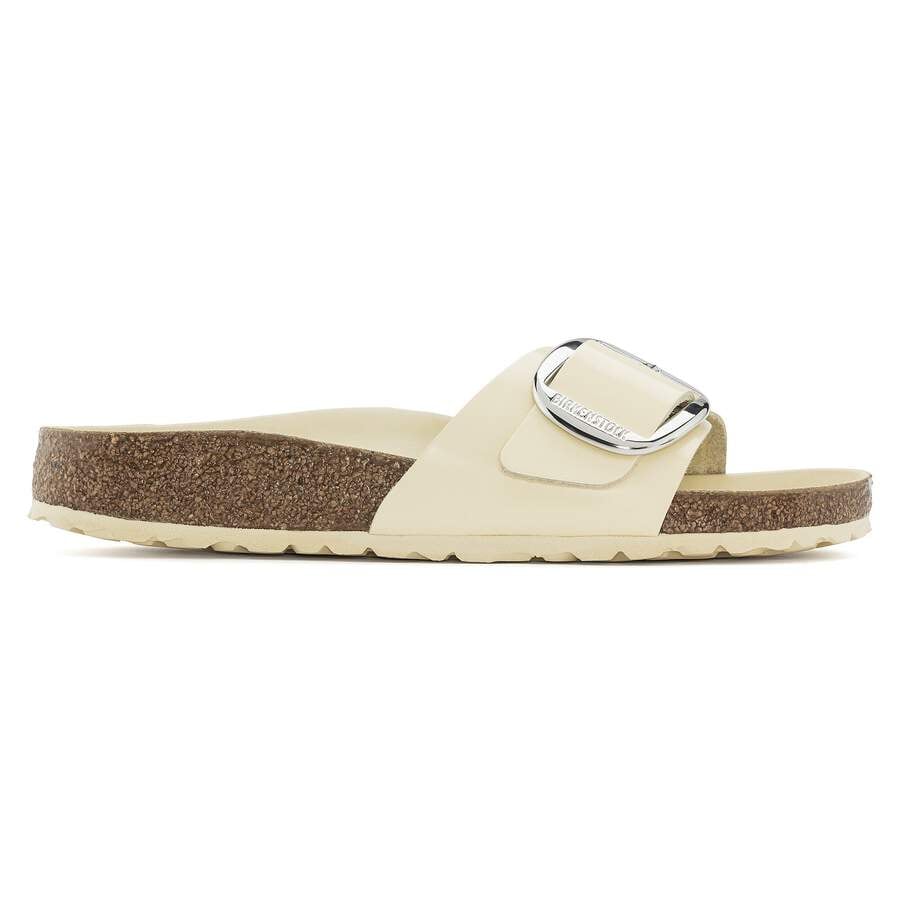 Madrid Big Buckle Natural Leather Patent - High Shine Butter