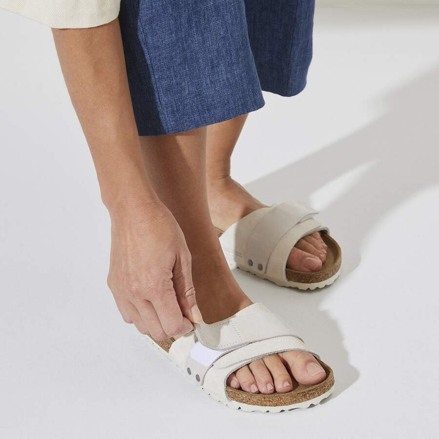 Oita Nubuck Leather/Suede - Antique White