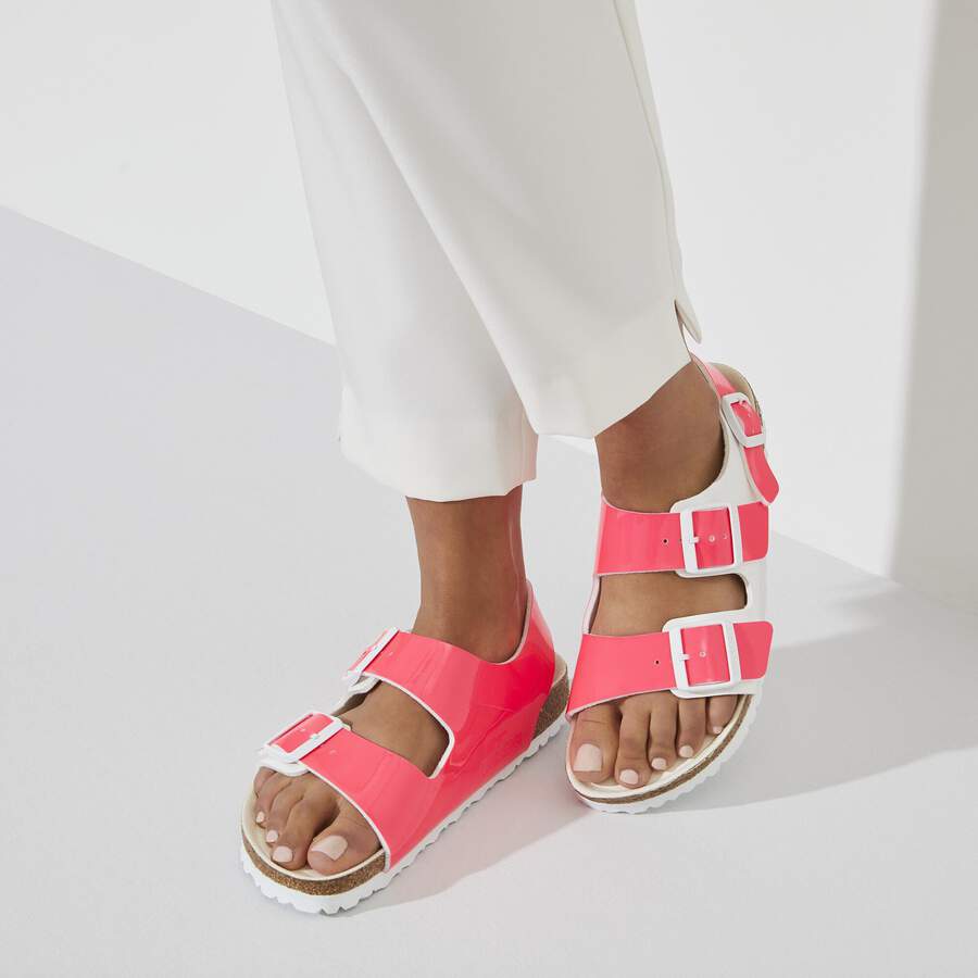 Milano BS Birko-Flor Patent - Neon Pink/White Patent